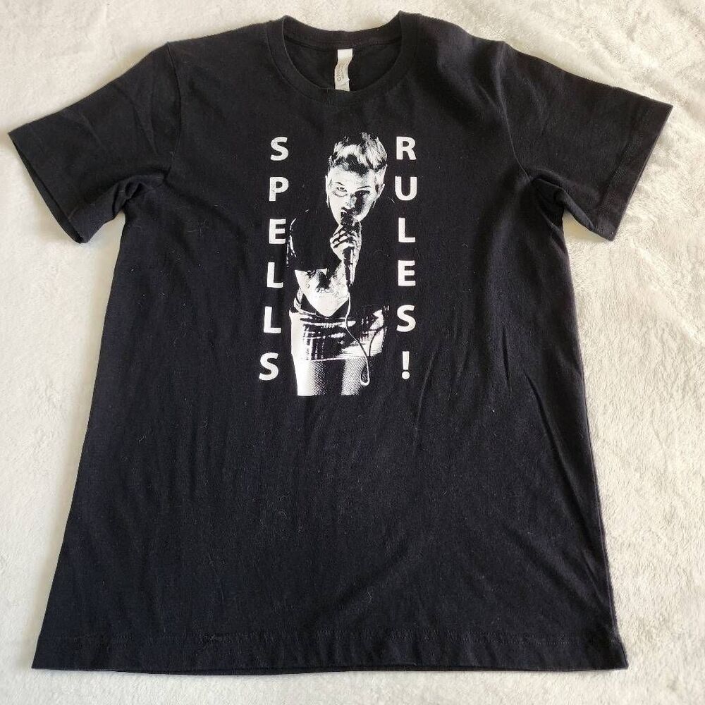 Bella Canvas Spells Rules Punk Band From Denver Graphic Tshirt Size Medium